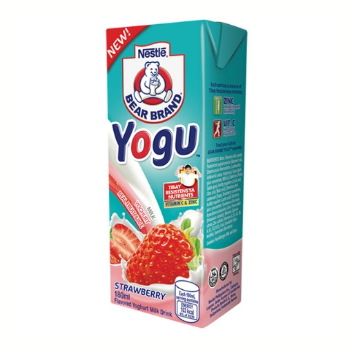 Picture of Nestle Bearbrand Yogu Strawberry 180 ml, BEA35