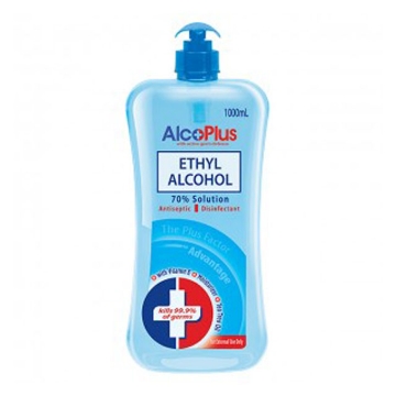 Show details for AlcoPlus Ethy Alcohol 70% Blue Pump 1L, ALC09 Picture of AlcoPlus Ethy Alcohol 70% Blue Pump 1L, ALC09