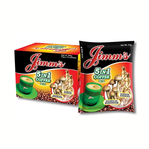 Picture of Jimm's Coffee 5-in-1 Regular 21g 12 pcs, JIM07B