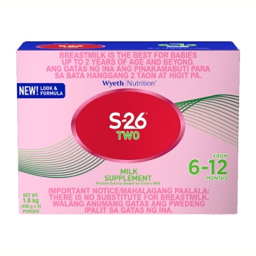 Picture of Wyeth S-26 Two Milk 6-12 Months 1.8 kg, S2641