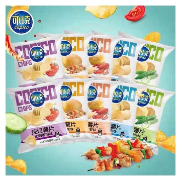 Show details for Copic potato chips,flavor(cucumber,tomato,barbecue,crayfish,original) 30g,1 pack, 1*30 pack Picture of Copic potato chips,flavor(cucumber,tomato,barbecue,crayfish,original) 30g,1 pack, 1*30 pack