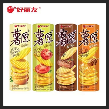 Show details for Orion Sweet Potato chips,Flavor(Fresh Tomato,Honey Milk,Red Wine Steak,Roasted Original) 104g,1 box, 1*20 box Picture of Orion Sweet Potato chips,Flavor(Fresh Tomato,Honey Milk,Red Wine Steak,Roasted Original) 104g,1 box, 1*20 box