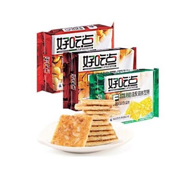 Show details for Daliyuan Haochidian (Crispy almond pie, crispy cashew pie, crispy walnut pie) 108g,1 pack, 1*40 pack Picture of Daliyuan Haochidian (Crispy almond pie, crispy cashew pie, crispy walnut pie) 108g,1 pack, 1*40 pack