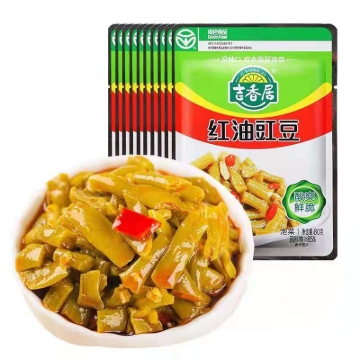 Picture of Jixiangju cowpea(Pickled Peppers Cowpeas，Red-oiled cowpea) 80g,1 pack, 1*50 pack