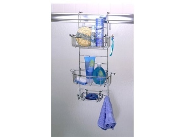 Show details for Zenith Over the shower door caddy chrome Picture of Zenith Over the shower door caddy chrome