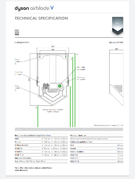 Show details for DYSON AIRBLADE V HAND DRYER WHITE dysonTech