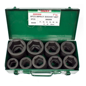 Show details for Hans 88609M 1" Drive 9 Pcs. Impact Socket Set - 86609 - Metric Size Picture of Hans 88609M 1" Drive 9 Pcs. Impact Socket Set - 86609 - Metric Size