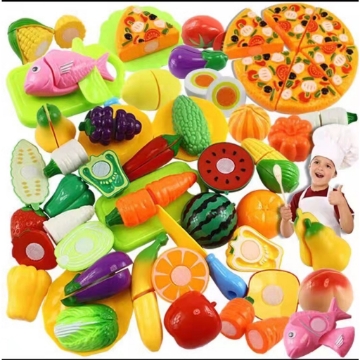 Show details for Assorted Fruits Cut Toy and  Cut Pizza Set, AFTCP Cut Toy Set Cut Pizza