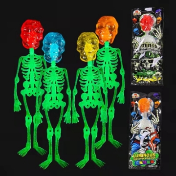 Show details for Glow-in-the-dark Skull Lollipop Noctilucine Candy Human Skeleton Candy Toy (1pc), GSLNCH Glow-in-the-dark Skull Lollipop Noctilucine Candy Human Skeleton Candy Toy
