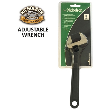 Show details for Nicholson Adjustable Wrench Black Phosphate Finish, 213108NB Nicholson Adjustable Wrench Black Phosphate Finish