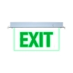 Omni Exit Sign Recessed Transparent Green 