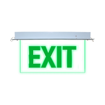 Show details for Omni Exit Sign Recessed Transparent Green ,  LED/X-300/L/R/D Omni Exit Sign Recessed Transparent Green