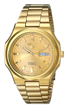 Show details for Seiko Men's SNKK52 Seiko 5 Automatic Gold-Tone Stainless Steel Bracelet Watch, SNKK52 Seiko 5 Automatic Gold-Tone Stainless Steel Bracelet Watch