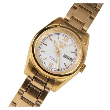 Show details for Seiko 5 Gold Tone Automatic Watch Couple Set Watch Silver Dial Brand New, SNKL58K1/SYMK30K1 Seiko 5 Gold Tone Automatic tWatch Silver Dial Brand New