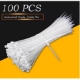 Show details for SUN AMES 100pcs Multipurpose WHITE Nylon Cable Tie Self Locking Zip Ties Cable Strap, S6678 SUN AMES 100pcs Multipurpose WHITE Nylon Cable Tie