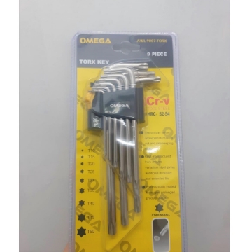 Show details for OMEGA 9pcs Torx Key CR-V Tool Steel Long Arm Tamper Proof Star Screwdriver Torque Repair Tools, L-Shape , AWL-9007-TORX OMEGA 9pcs Torx Key CR-V Tool Steel