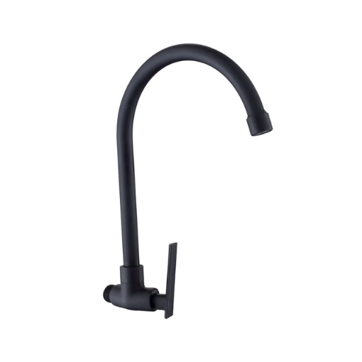 Picture of AXIS 2B WALL TAP GOOSENECK, MATTE BLACK-DANUBE AXS01FW202B