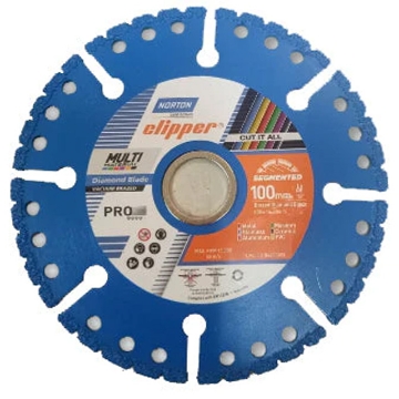 Show details for NORTON CLIPPER MULTI MATERIAL DIAMOND CUT OFF DISC 4" Picture of NORTON CLIPPER MULTI MATERIAL DIAMOND CUT OFF DISC 4"
