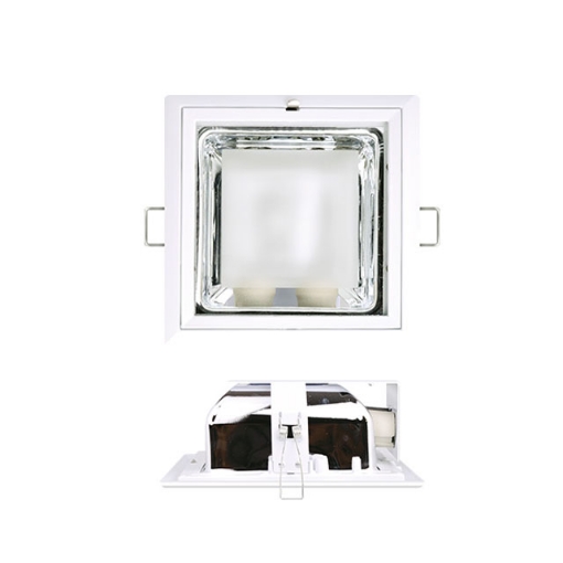 Picture of FIREFLY Lighting Square Horizontal Downlight Recessed Type with Partial Frosted Glass & Groove - FD456WH4