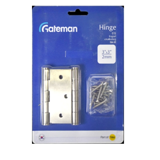 Picture of Gateman 3"x3"x2.0mm Stainless Steel - GMLP HINGES 3X3X2.0