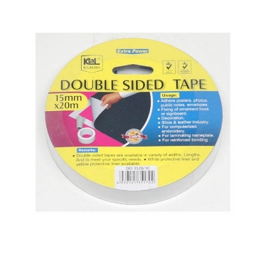 Show details for KL & Ling KIDO1520/1C Double Sided Tape 15mm X 20m White-KISMO118 Picture of KL & Ling KIDO1520/1C Double Sided Tape 15mm X 20m White-KISMO118