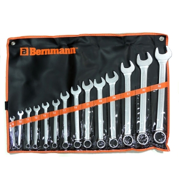 Show details for BERNMANN Combination Wrench (14 Pieces) - B-02-832PB Picture of BERNMANN Combination Wrench (14 Pieces) - B-02-832PB