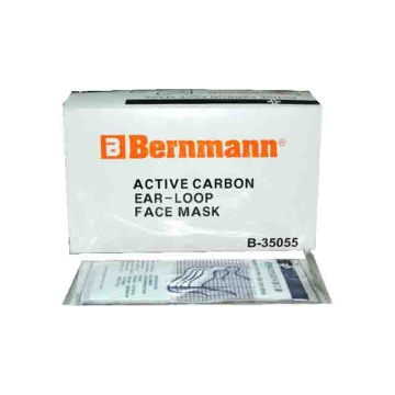 Show details for BERNMANN 4-Ply Latex-Free Active Carbon Face Mask 50 Pieces Per Box B-35055 Picture of BERNMANN 4-Ply Latex-Free Active Carbon Face Mask 50 Pieces Per Box B-35055