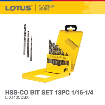 Show details for LOTUS HSS-CO Drill Bit Set LTXT13CDBX Picture of LOTUS HSS-CO Drill Bit Set LTXT13CDBX