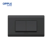 OPPLE 2 Gang 2 Way Wall Switch White and Dark Grey