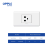 OPPLE 1 Gang American Standard Outlet White and Dark Grey