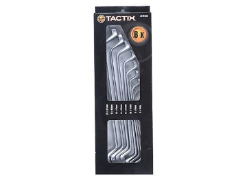 Show details for Tactix Double Ring Wrench Set 8 pcs. Picture of Tactix Double Ring Wrench Set 8 pcs.