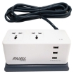 Picture of Desk Extension Cord with 2 Gang Universal Outlet & 3 USB Ports, REDEC432/W