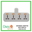 Picture of Omni Multiple Socket Extension 3&4 Gang Wall Universal Adapter with Individual Switch & Power Indicator,  WUA-032-PK/WUA-042-PK