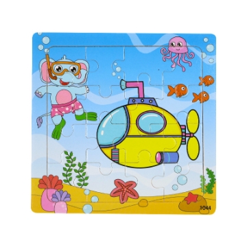 Show details for Wooden puzzle pieces children's puzzle pieces Wooden Animal Kindergarten Early Education Picture of Wooden puzzle pieces children's puzzle pieces Wooden Animal Kindergarten Early Education