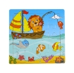 Picture of Wooden puzzle pieces children's puzzle pieces Wooden Animal Kindergarten Early Education