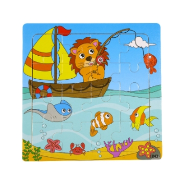 Show details for Wooden puzzle pieces children's puzzle pieces Wooden Animal Kindergarten Early Education Picture of Wooden puzzle pieces children's puzzle pieces Wooden Animal Kindergarten Early Education