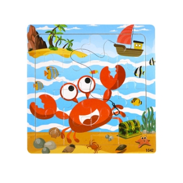 Show details for Wooden puzzle pieces children's puzzle pieces Wooden Animal Kindergarten Early Education Picture of Wooden puzzle pieces children's puzzle pieces Wooden Animal Kindergarten Early Education