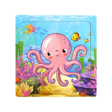 Show details for Wooden puzzle pieces children's puzzle pieces Wooden Animal Kindergarten Early Education Picture of Wooden puzzle pieces children's puzzle pieces Wooden Animal Kindergarten Early Education