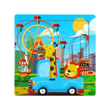 Show details for Wooden puzzle pieces children's puzzle pieces Wooden Animal Kindergarten Early Education Picture of Wooden puzzle pieces children's puzzle pieces Wooden Animal Kindergarten Early Education