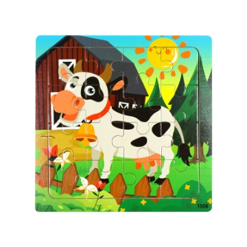 Show details for Wooden puzzle pieces children's puzzle pieces Wooden Animal Kindergarten Early Education Picture of Wooden puzzle pieces children's puzzle pieces Wooden Animal Kindergarten Early Education