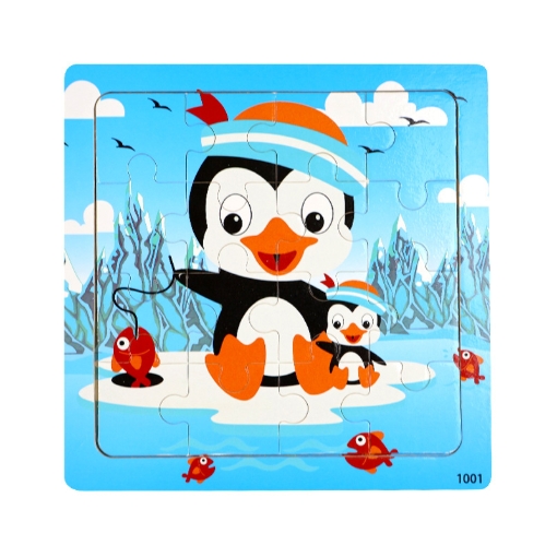 Picture of Wooden puzzle pieces children's puzzle pieces Wooden Animal Kindergarten Early Education