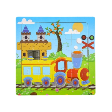 Train Picture of Wooden puzzle pieces children's puzzle pieces Space,Transportation, Mermaid Early Education puzzle