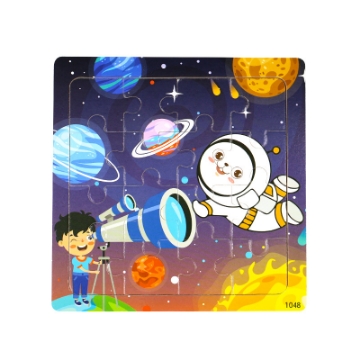 Space Travel 1 Picture of Wooden puzzle pieces children's puzzle pieces Space,Transportation, Mermaid Early Education puzzle