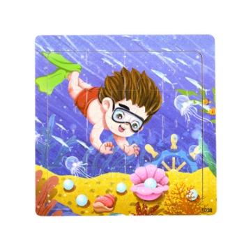 Divers Picture of Wooden puzzle pieces children's puzzle pieces Space,Transportation, Mermaid Early Education puzzle