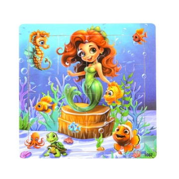 Mermaid Picture of Wooden puzzle pieces children's puzzle pieces Space,Transportation, Mermaid Early Education puzzle