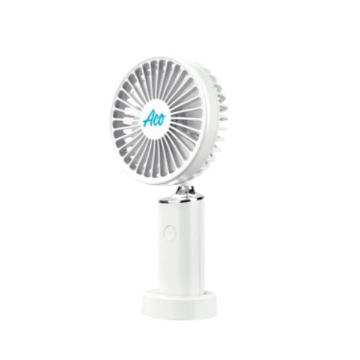 Show details for Aco Rechargeable Handheld cooling fan,1200mAh White,ACOLJQ127WHT Picture of Aco Rechargeable Handheld cooling fan,1200mAh White,ACOLJQ127WHT