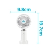 Picture of Aco Rechargeable Handheld cooling fan,1200mAh White,ACOLJQ127WHT