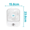 Picture of Aco Rechargeable Stepless Speed Control Mini Table Fan, ACOLJQ119WHT