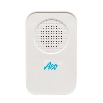 Show details for Aco Wireless Rectangle Plug- in Doorbell with Kinetic Bell Push, ACODBRTLWHITE Picture of Aco Wireless Rectangle Plug- in Doorbell with Kinetic Bell Push, ACODBRTLWHITE