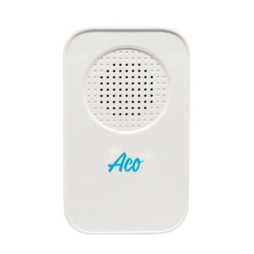 Picture of Aco Wireless Rectangle Plug- in Doorbell with Kinetic Bell Push, ACODBRTLWHITE